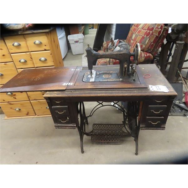 Eldridge Cabinet Treadle Sewing Machine