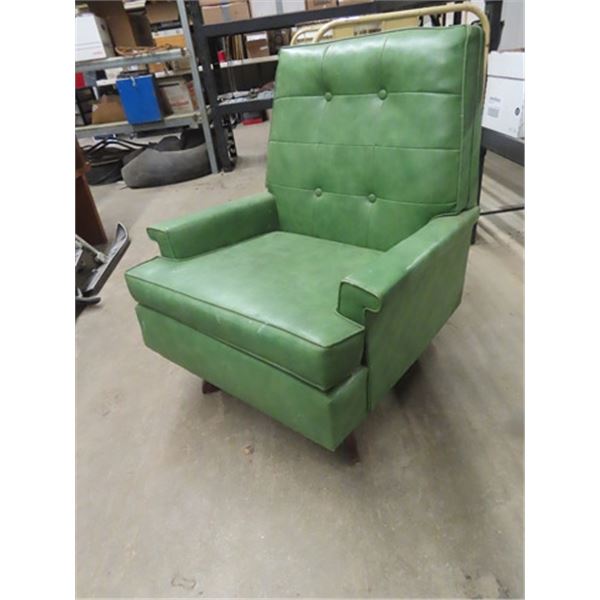Upholstered LR Swivel Rocker Button Back Chair