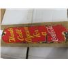 Image 1 : Porc Coca Cola Palm Press w Yellow Border - from the 40's I Believe- 13.5" x 3.5"