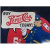 Image 2 : Modern Metal Embossed Pepsi Sign 14" x 14"