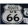 Image 2 : 2 Metal Route US 66 Signs 1 is 12" x 12" & 1 is 5" x 6"
