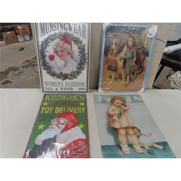 4 Modern Vintage Looking Signs