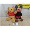 Image 1 : Vintage Plush Winnie The Pooh & Mickey Mouse