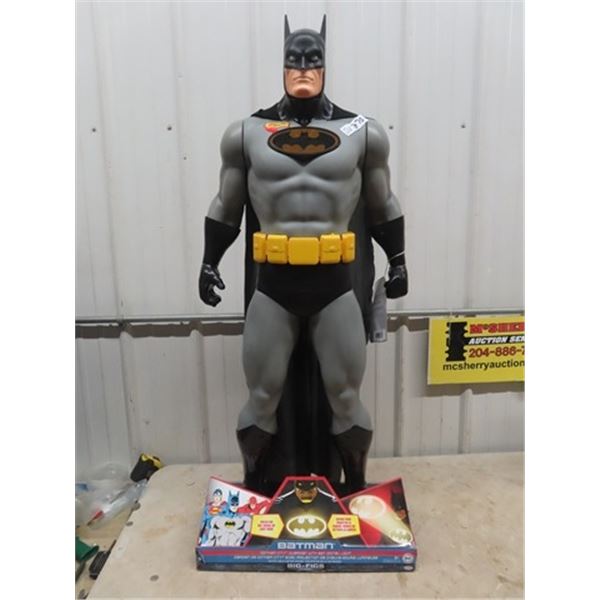 Batman Gotham City Guardian w Bat- Signal Light, In Store Package 48" Tall