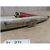 Image 3 : Silver Bullet Pressed Metal Race Car w 2 Men 26" Long- Vintage