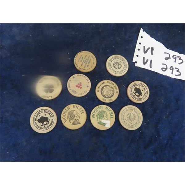 10 Wooden Nicles w Various Adv