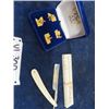 Image 1 : Peerless Straight Blade Razor w Box & 1992 Olympic Pins