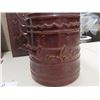 Image 2 : 3 Vintage Wooden Embossed Plaques , Vintabe Ceramic Cookie Jar- No Lid- Good for Utensil Holder