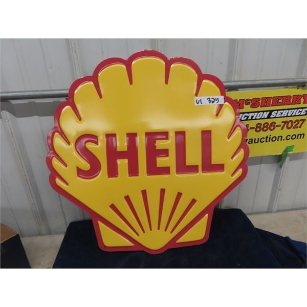 Modern Metal Embossed Shell Sign 24" RDish