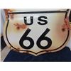 Image 3 : Modern Metal Embossed Route US 66 Sign 24" x 24"