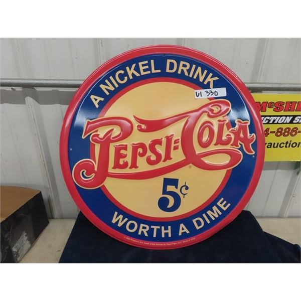 Modern Metal Embossed Pepsi Cola Sign 24 Rdish