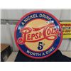Image 1 : Modern Metal Embossed Pepsi Cola Sign 24 Rdish