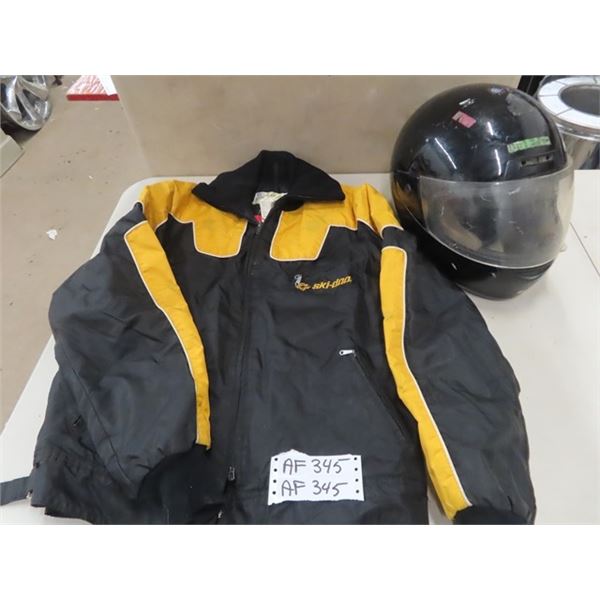 Ski Doo Brand Jacket Sz 40 & Helmet