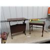 Image 1 : Vintage Tables/Magazine Rack- 20" x 24" & 19" x14"