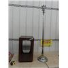 Image 1 : 3 Tier End Table/ Stand & Floor Lamp 25.5" x 14.5" x 14.5"