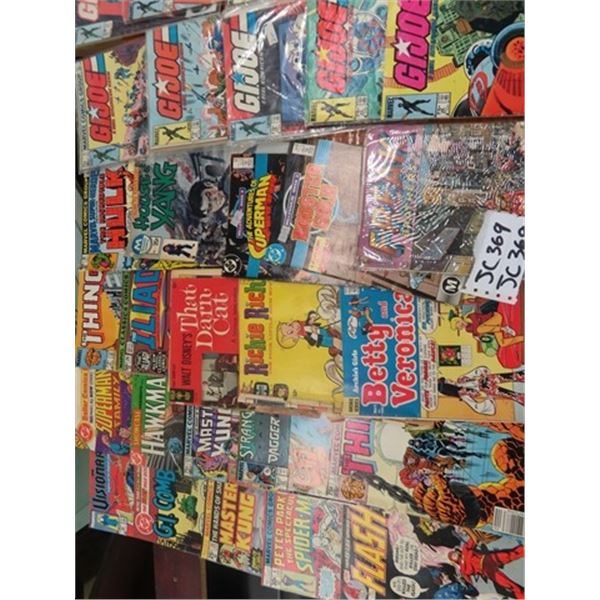 Approx 95 Assort Comics - 15 Cents & UP Marvel & DC