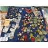 Image 1 : Approx 200 Plus Military Badges , Pins, Rank Cloth Isignia