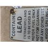 Image 2 : Vintage Porc Gas Pump Sign- Contains Lead- 7" x 9"
