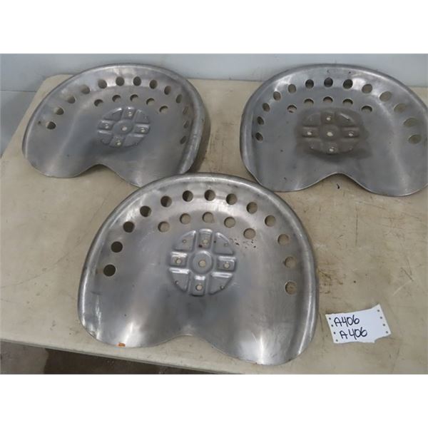 3 Metal Implement Seats