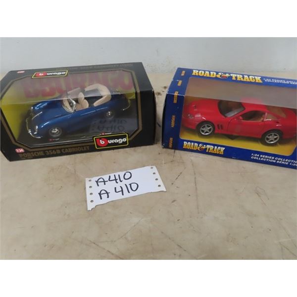 2 New Die Cast Collectible Cars, Porsche
