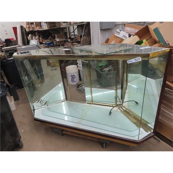 (FU) Counter Display Case 38" x 63" x 21" - Lights Up