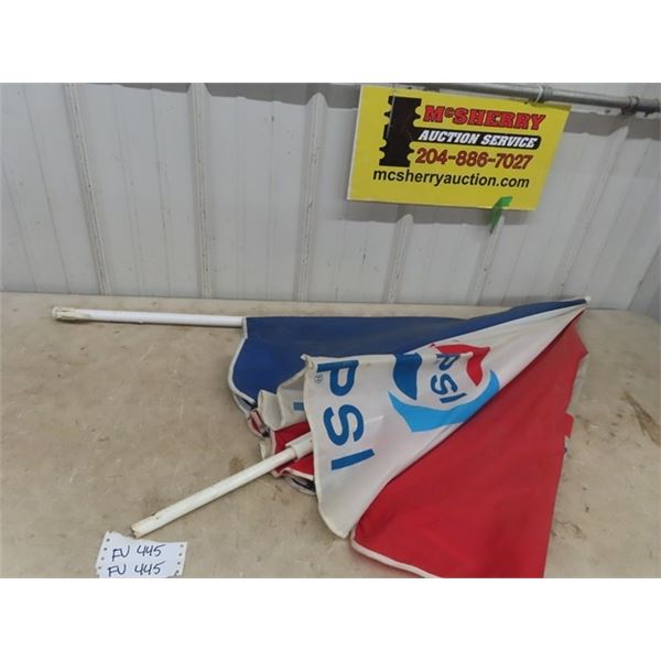 (FU) Vintage Pepsi Pation Umbrella, Tackle Box & Net Coleman Heater, Popcorn Maker, Fire Extinguishe