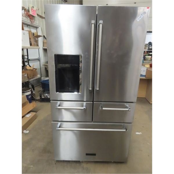 Kitchen Aide SS Fridge 26 CF w Bottom Freezer & Water 70" x 36" x 33"