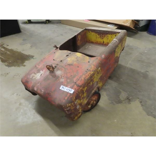 (FU) Vingage Pressed Metal Pedal Car- Rough Condition