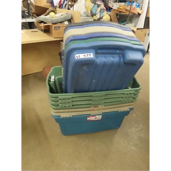 7 Poly Storage Tubs w Lids