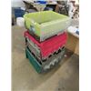 Image 2 : 10 Poly Storage Tubs w Folding Lids