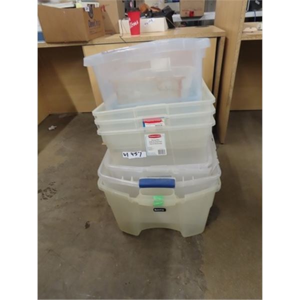 8 Poly Storage Tubs - No Lids