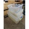 Image 2 : 8 Poly Storage Tubs - No Lids