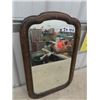Image 2 : Wood Framed Vintage Mirror 15"X 23"