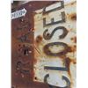 Image 2 : Metal Embossed Road Closed Sign 24" x 24"