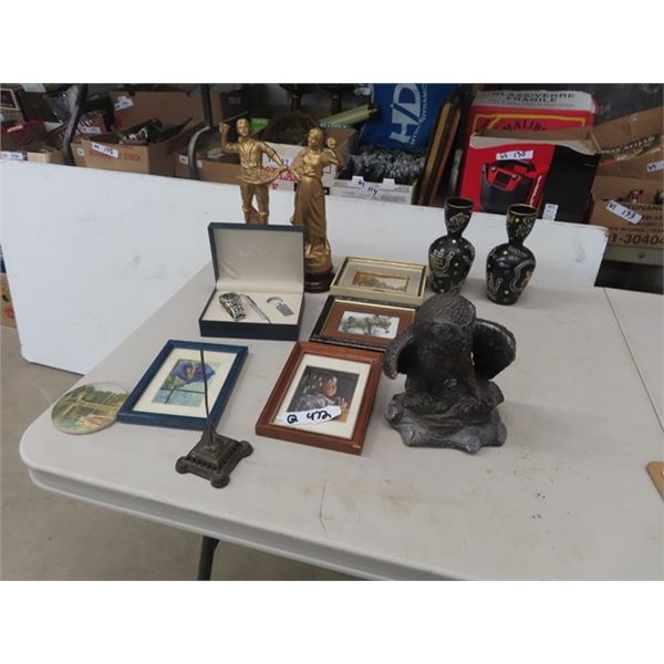 Cast Letter Holder, Picture Frames, Ornaments Quartz Watch Set