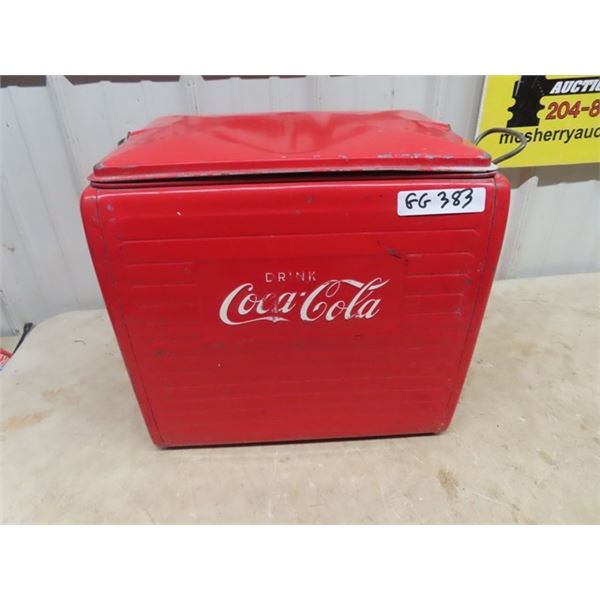 Coca Cola Picnic Cooler w Top Tray