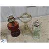 Image 2 : 5 Coal Oil Lamps- One is Missing Burner