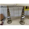 Image 2 : (FU) 4 Brass Lamps - 2 Sets