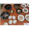 Image 2 : 36Pcs - Various - 24Kt Gold Rimmed Plates, Pottery Pitcer, Carnival Glass, Little Bo Peep Dish, Camp