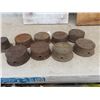 Image 2 : (J) 9 Metal Cast Embossed Tractor Caps, Case, Int Plus