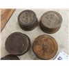 Image 2 : (J) 8 Metal Cast Embossed Tractor / Implement Caps - Case Plus More!