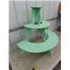 Image 2 : (J) Painted 3 Tier 1/2 Circle Plant Stand 34" H Upto 36" W