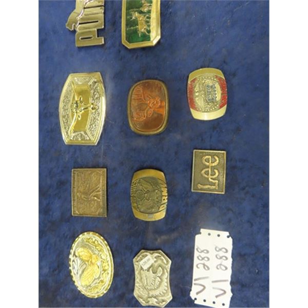 10 Cast Pewter Belt Buckles