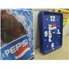 Image 2 : Plastic Pepsi Clock 13" x 18" & Plexi Sign 12" x 26"
