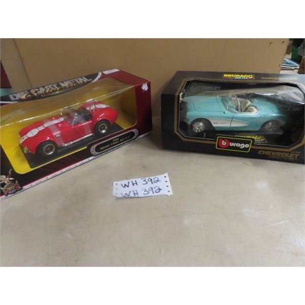 (WH) 2 Die Cast Models 1964 Cobra & 1957 Corvette