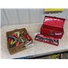 Image 1 : (FK) Screwdrivers, 1/2", 3/8 Sockets & Metal Tool Box