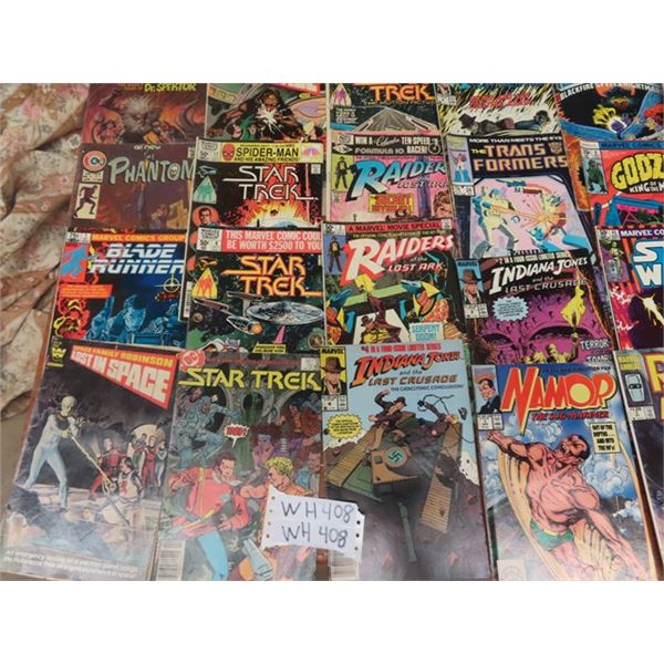 (WH) Approx 50 Comics - Star Trek, Indiana Jones 20 Cents & Up