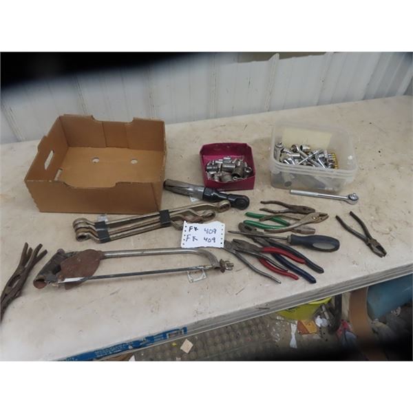 (FK) Socket Ratchets 3/8, 1/2" , 3/8" Air Ratchet, Pliers, Cutters, Wrenches & Hack Saw