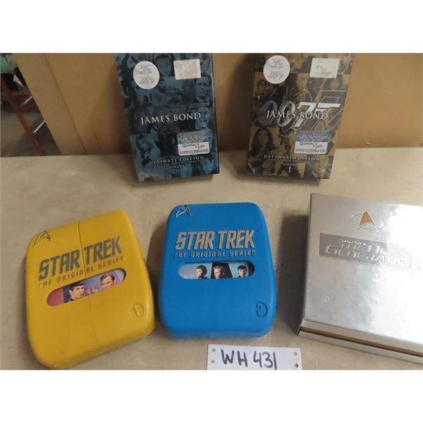 (WH) 5 Box Sets- Star Trek,& James Bond