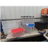 Image 1 : 5 Storage Bins - 4 Have Lids